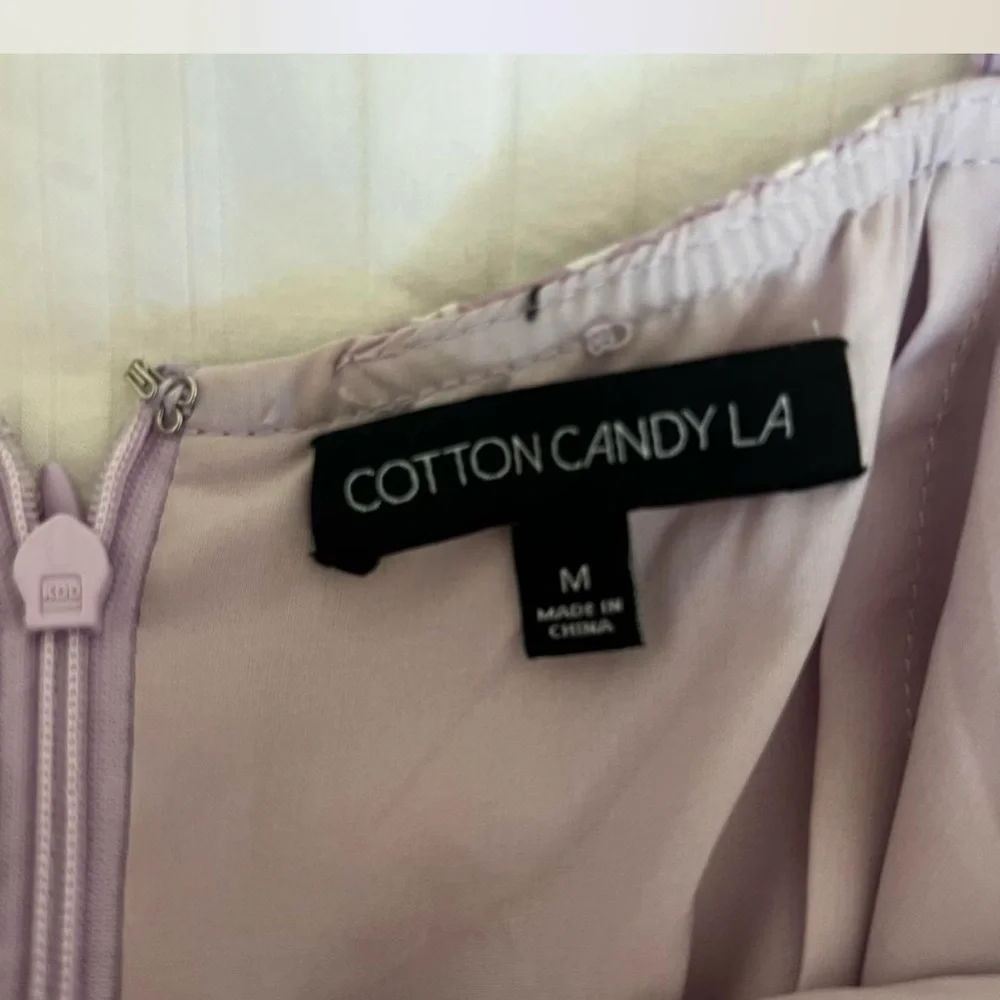 Cotton Candy Lilac Floral Mini Dress - Picture 6 of 7